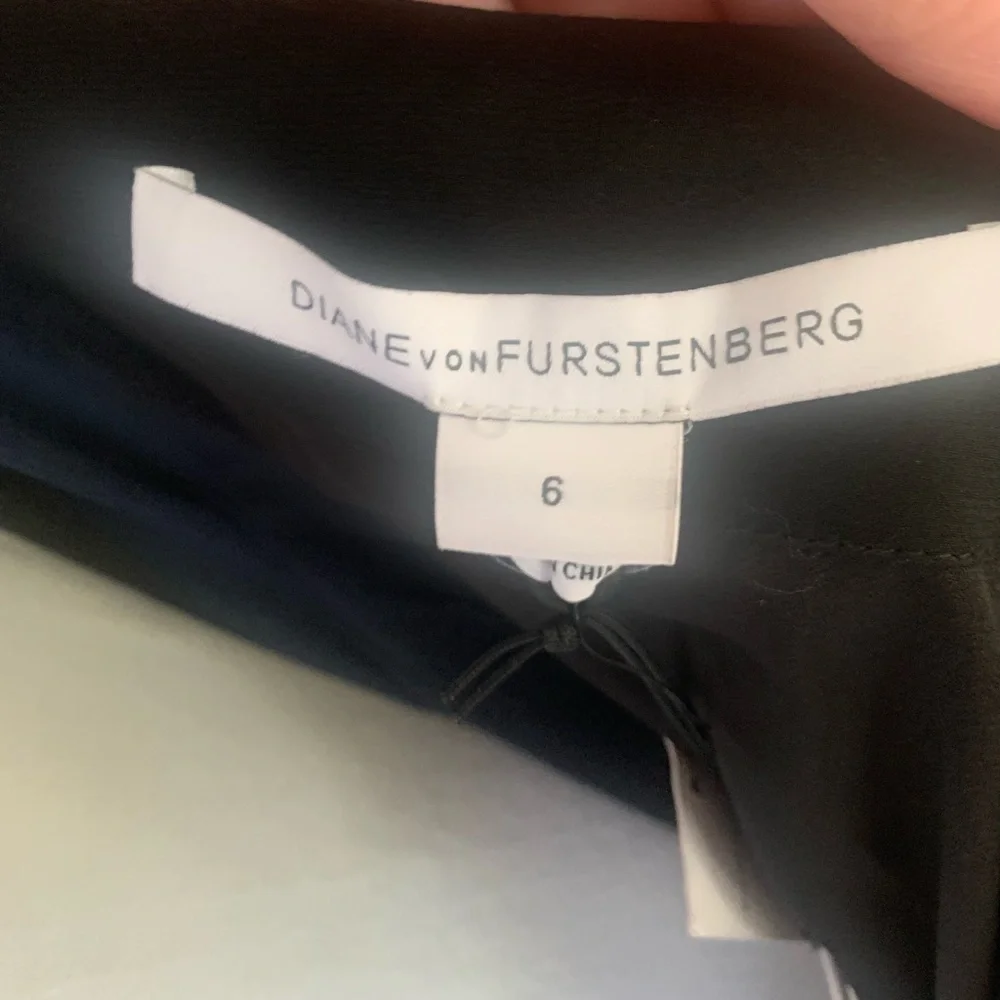 NWT Diane Von Furstenberg Silk Chiffon Formal Gown Dress Black Tie Wedding - Picture 7 of 12